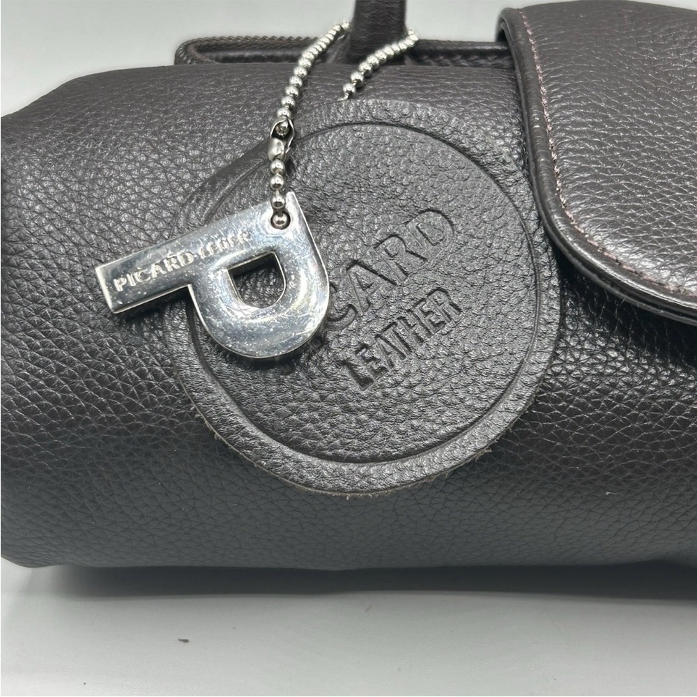 PICARD Pebbled Leather Dk Brown Handbag a Beautiful Vintage Purse Excellent Cond